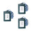 3Pcs Blue Card Holder Lanyard Name Tag Hanging Holder 5
