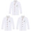 3Pcs Unisex White Chef Jacket Breathable Wearproof Catering Uniform 2