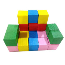200Pièces Petits Cubes En Bois Colorés Pour Bricolage Durable