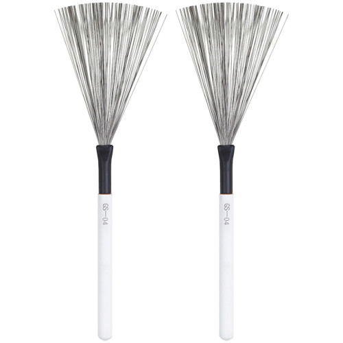 3Paires Balais Drum Acier Carbone Bois Érable Portable