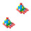 200Pièces Petits Cubes En Bois Colorés Pour Bricolage Durable 7