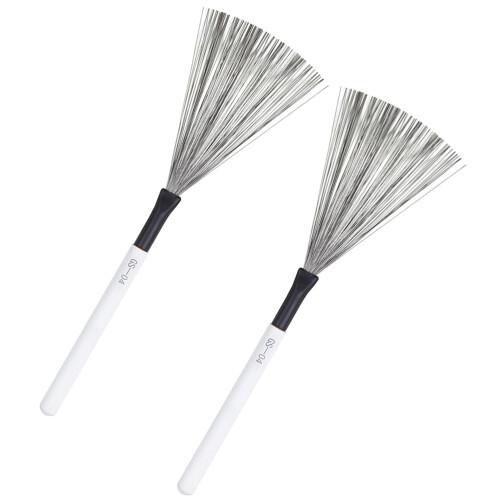 3Paires Balais Drum Acier Carbone Bois Érable Portable 1