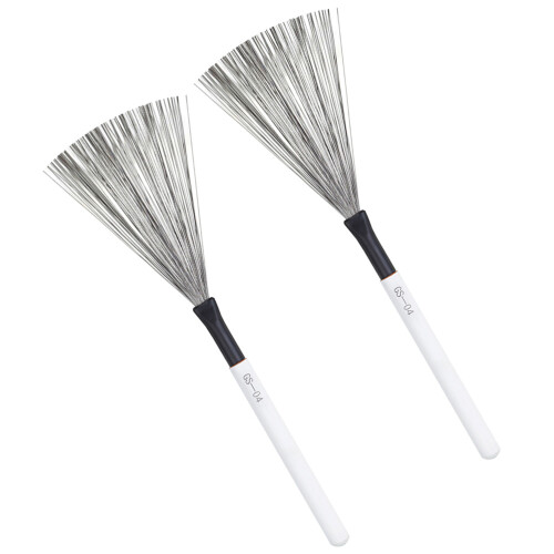 3Paires Balais Drum Acier Carbone Bois Érable Portable 2