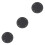 3Pcs Round Black PU Bag Bottom Base Durable Pad for Handmade Bag DIY 5