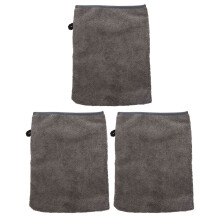 15Pcs Grey Microfiber Face Cleaning Gloves Reusable Makeup Mitts