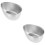 2Pcs Small Stainless Steel Cooking and Serving Egg Boiled Bowls Silver 8