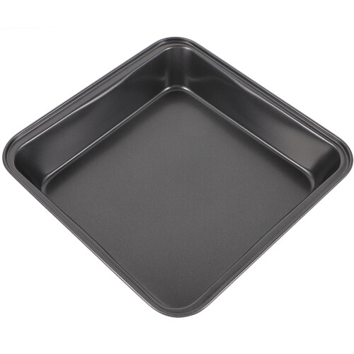 3Pcs Multipurpose Black Steel Pizza Baking Tray Set for Oven Use