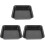 3Pcs Multipurpose Black Steel Pizza Baking Tray Set for Oven Use 3