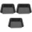 3Pcs Multipurpose Black Steel Pizza Baking Tray Set for Oven Use 4
