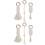 6Pcs Safe White Cotton Rope Baby Toy Hand Woven Teether 5