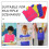 8Pz Grembiuli Bambini Per in Nylon Colorati E Impermeabili 6