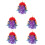 5Pcs Rainbow Colored Unicorn Curly Wig Cosplay Accessory 6