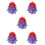 5Pcs Rainbow Colored Unicorn Curly Wig Cosplay Accessory 8