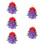 5Pcs Rainbow Colored Unicorn Curly Wig Cosplay Accessory 11