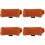 4Pcs Professional Orange Bass Guitar Muting Sound Strap Accessory 5