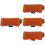 4Pcs Professional Orange Bass Guitar Muting Sound Strap Accessory 6