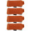 4Pcs Professional Orange Bass Guitar Muting Sound Strap Accessory 8