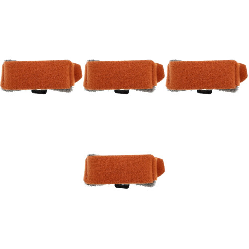 4Pcs Professional Orange Bass Guitar Muting Sound Strap Accessory 2