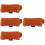 4Pcs Professional Orange Bass Guitar Muting Sound Strap Accessory 7