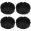 4Pcs Black Silicone Coasters Heat-Resistant Non-Slip Pads 7