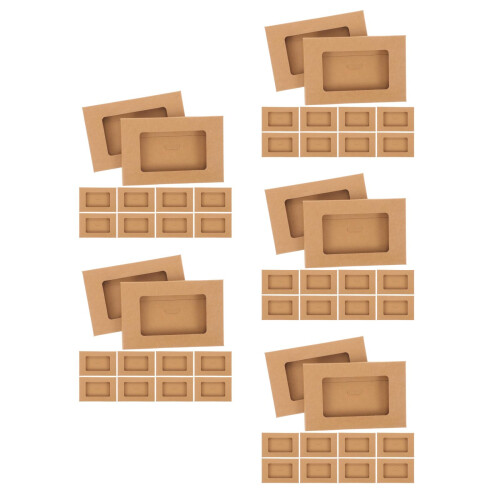 50Pz Scatole Buste Carta Kraft Marrone Chiaro Per Uso 2