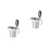 2Pz Dispenser Salsa Isolato Acciaio Argento 9