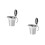 2Pz Dispenser Salsa Isolato Acciaio Argento 7