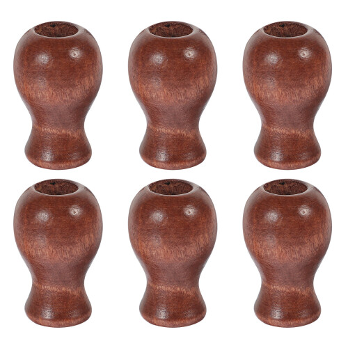 24Pz Pomelli in Legno Per Tende Marrone Decorativi E Resistenti