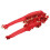 5Pz Sciarpa Belly Dance Brillante Rosso Paillettes 1