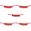 5Pz Sciarpa Belly Dance Brillante Rosso Paillettes 10