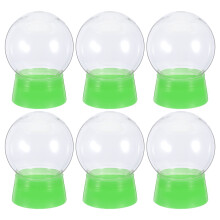 18Stk Plastik Schneekugel Set Grün DIY Transparent Leere Kugeln