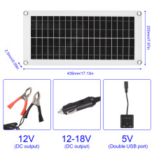 20W 12V Solarpanel-Set mit 300W 60A Controller für Wohnmobil und Camper