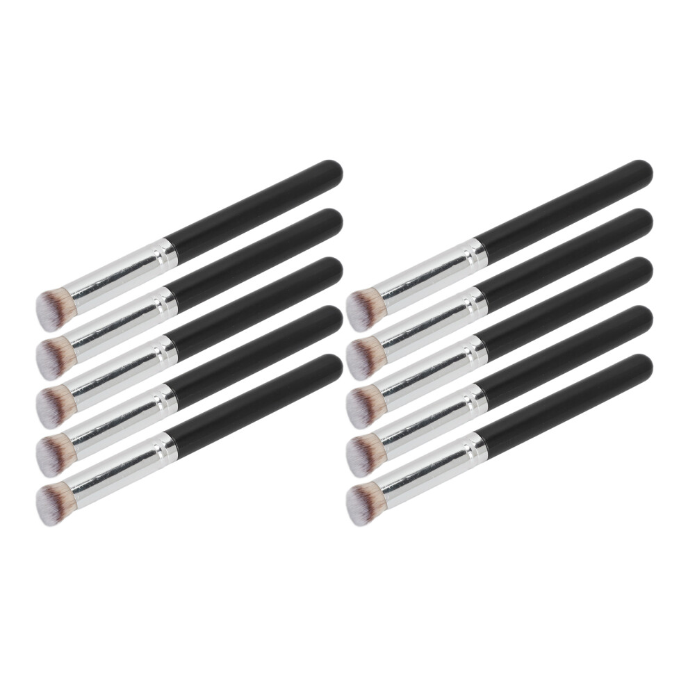 10Pcs Soft Fiber Bristle Concealer Makeup Brushes for Eyes & Face