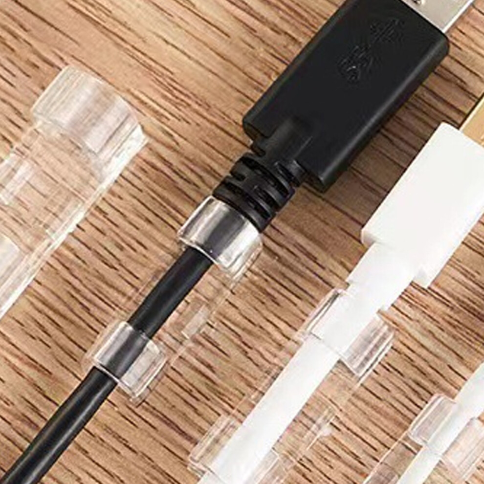 Cable Organizer For Home Office, Strong Adhesive Cable Clips Round Wire Holder Ensures Your Space Is Safe And Neat, Universal Compatibility With 9128293467452