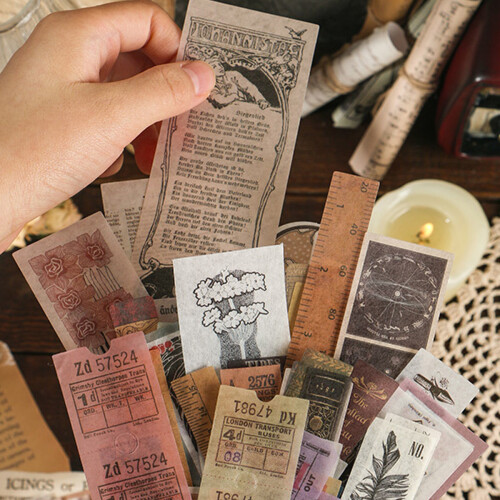 Είδη Scrapbooking για την περιπετειώδη ψυχή, Αυτοκόλλητα σφραγίδων ρετρό αισθητικής 1
