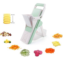 Safe Mandoline Slicer For Kitchen, Multifunction Vegetable Chopper With Adjustable Slice Thickness, Compact Design For Easy Storage And Handling