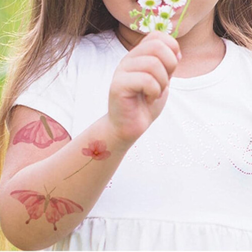 Πολύχρωμα προσωρινά τατουάζ, αδιάβροχα μακράς διαρκείας τατουάζ πεταλούδας για 2