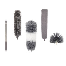 Microfiber Duster Kit, Premium Quality Stainless Steel with Extendable & Bendable Dusters for High-Efficiency Cleaning