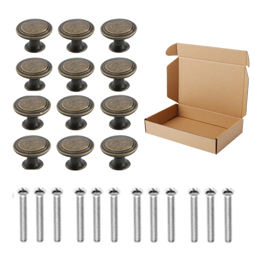 Antique Bronze Dresser Pull Cabinet Knob, Modern Aesthetic Furniture Accents, Zinc Alloy Construction Ensures Durability, Easy Installation With 12 9340258643378
