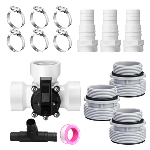 Pool Maintenance Part 3 Way Valves Conversion Set Hose-White