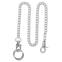 Pocket Watch Metal Chain Men's Trousers Vintage Key Blazer Vest Stainless Steel Chain 37X2.4CM Silver