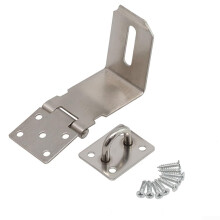 Stainless Steel Hasp Lock 5 Inch, Rustproof 304 Heavy Duty Padlock Hasp for Doors Cabinets Boxes