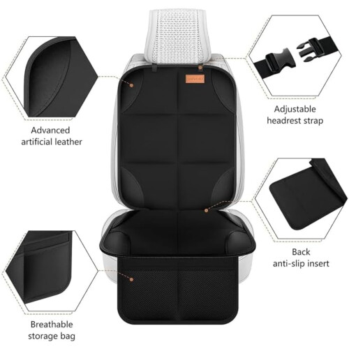 Car Seat Protector For Child Alfa Romeo Junior   Waterproof With Pockets Thick Pad 2Pack 2