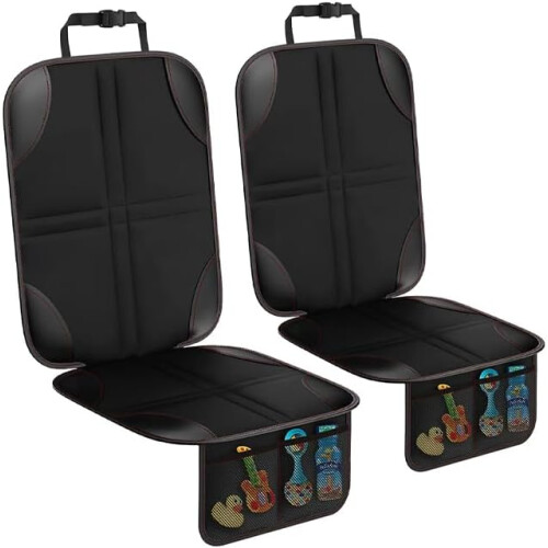 Car Seat Protector For Child Alfa Romeo Junior   Waterproof With Pockets Thick Pad 2Pack 1