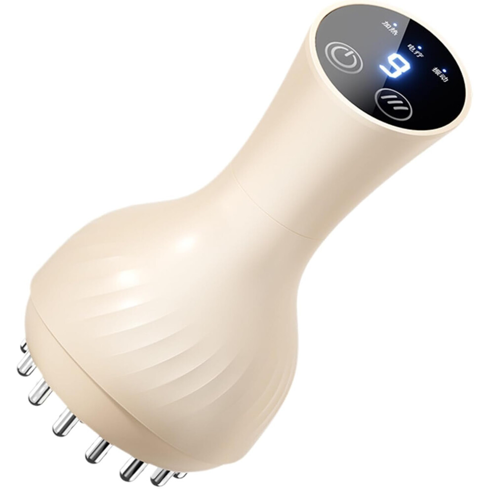 Electric Body Massager Cordless Meridian Massage Brush with Heat Therapy and 21 Heads for Full Body