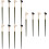 12Stk Kosmetikpinsel Set Mit Und Lidschatten, Farben 9