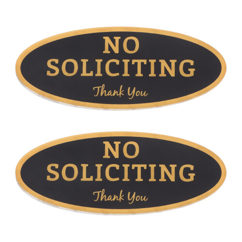 10Ud Señal Adhesiva No Solicitar Resistente Para Casa