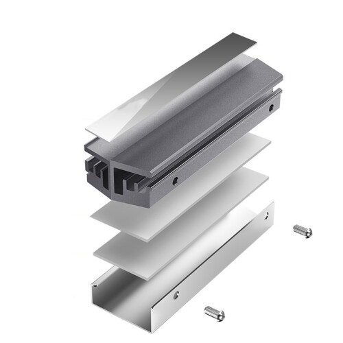 2 Base Refrigerante SSD 2280 Aluminio Plateado Con Silicona Para