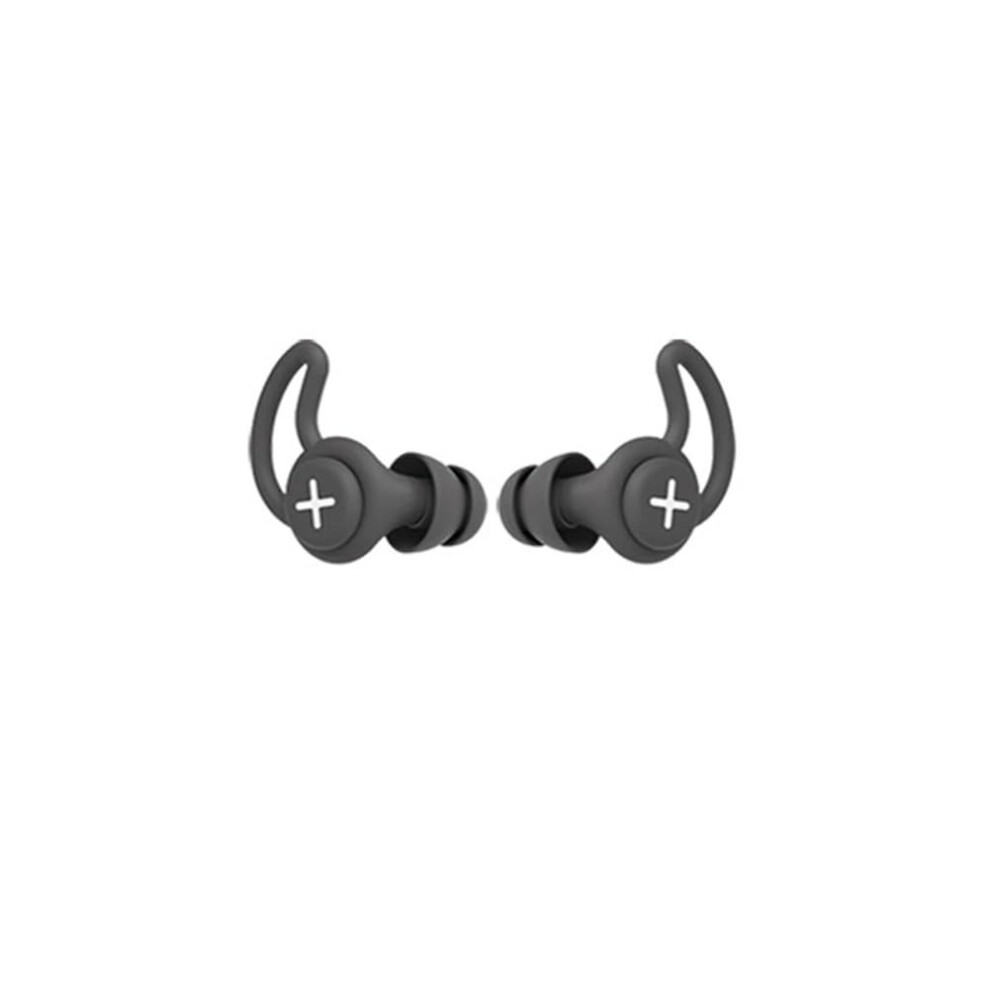 Black 1 Pair Of Earplugs For Sleeping, Noise Reduction, Waterproof, 2 Layers,