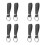 8Pièces Jupe Cosplay Médiévale Cuir PU Noir Double 6